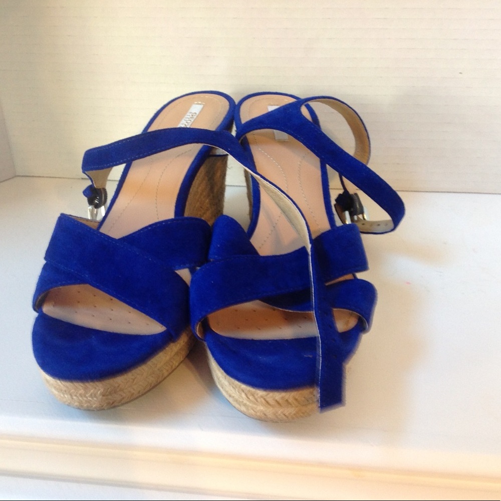 Geox Respira Blue Suede Sandals